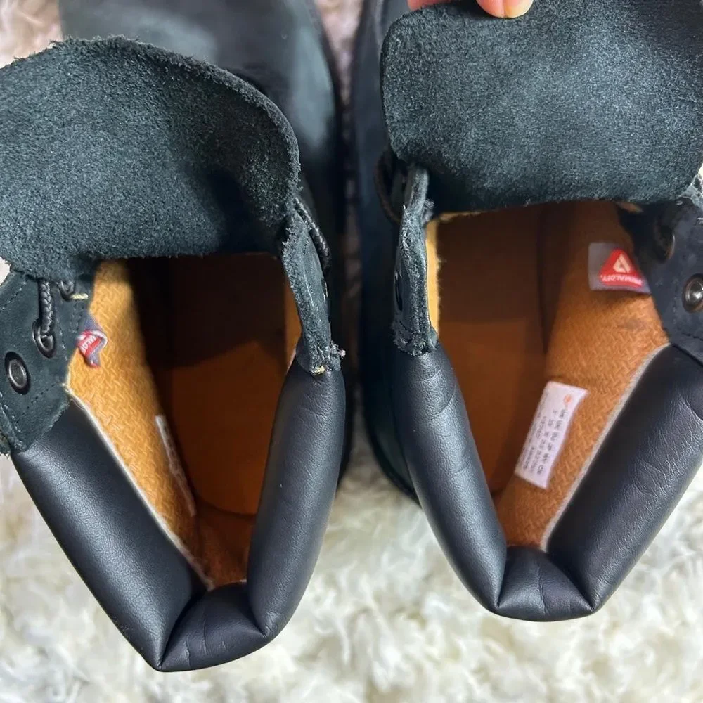 Timberland Black and Tan Leather Boots